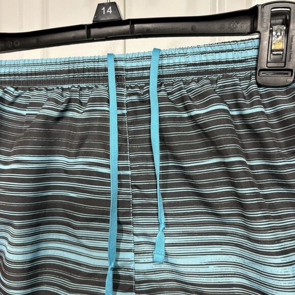 Nike Dri-FIT Running Shorts Women S Blue Striped Pink Trim Athletic Training Gym - Picture 3 of 9